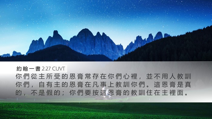 約 翰 一 書 2:27 CUVT Bible Verse Image