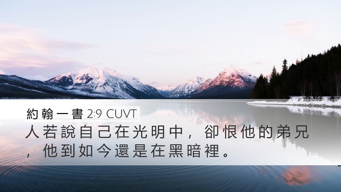 約 翰 一 書 2:9 CUVT Bible Verse Image