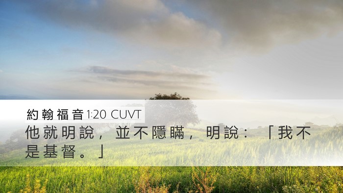 約 翰 福 音 1:20 CUVT Bible Verse Image