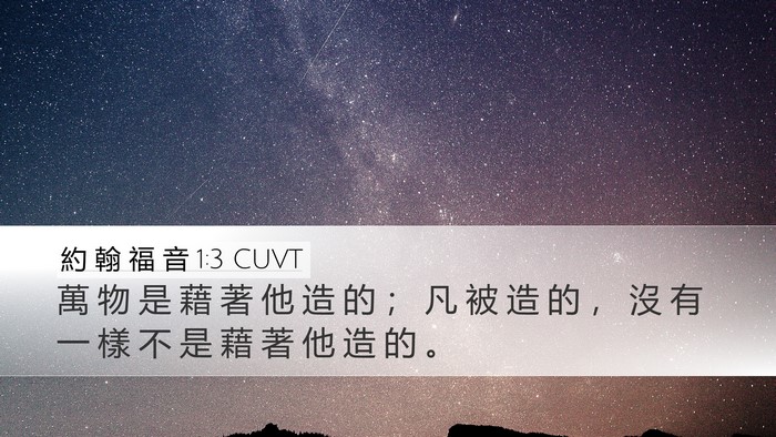 約 翰 福 音 1:3 CUVT Bible Verse Image