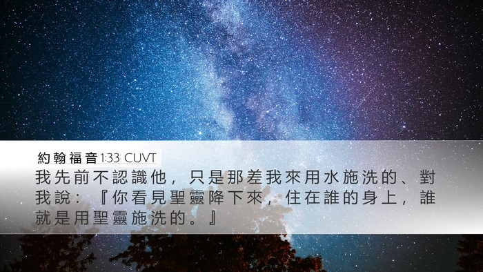 約 翰 福 音 1:33 CUVT Bible Verse Image