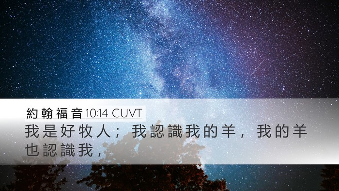 約 翰 福 音 10:14 CUVT Bible Verse Image