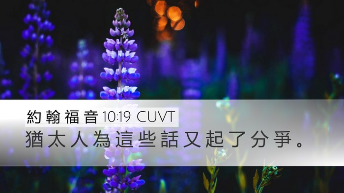 約 翰 福 音 10:19 CUVT Bible Verse Image