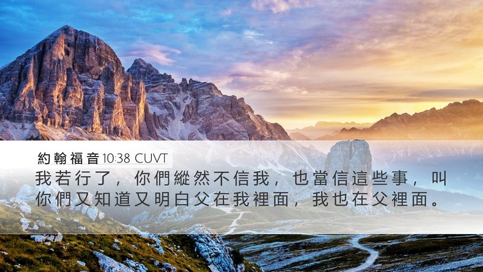 約 翰 福 音 10:38 CUVT Bible Verse Image