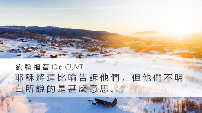 約 翰 福 音 10:6 CUVT Bible Verse Image