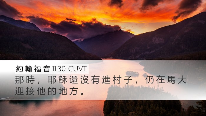 約 翰 福 音 11:30 CUVT Bible Verse Image