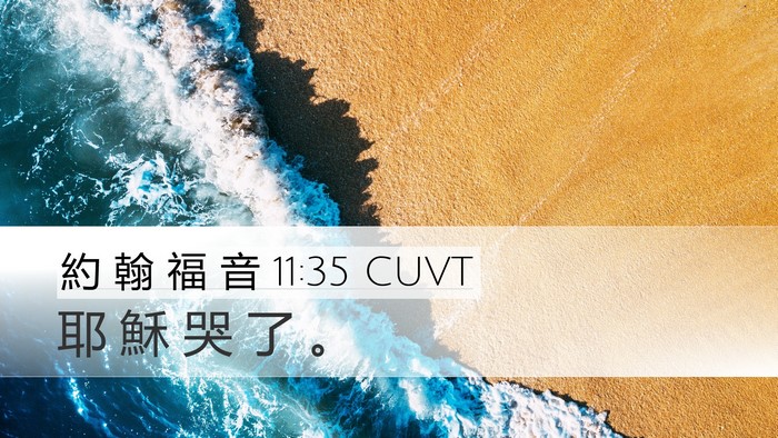 約 翰 福 音 11:35 CUVT Bible Verse Image