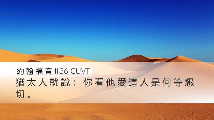 約 翰 福 音 11:36 CUVT Bible Verse Image