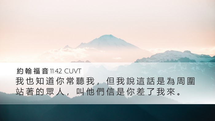 約 翰 福 音 11:42 CUVT Bible Verse Image