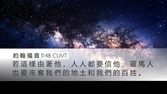 約 翰 福 音 11:48 CUVT Bible Verse Image