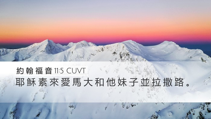 約 翰 福 音 11:5 CUVT Bible Verse Image