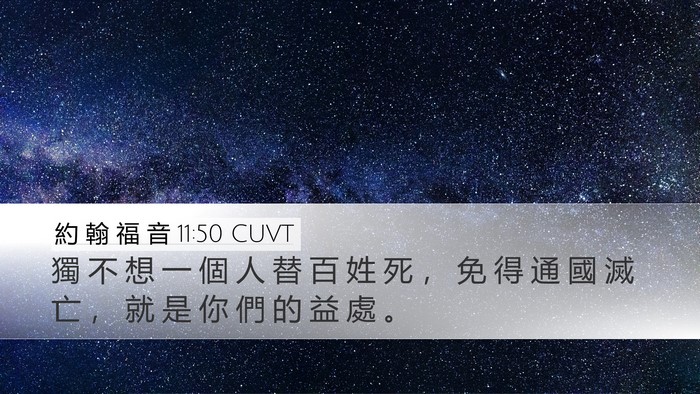約 翰 福 音 11:50 CUVT Bible Verse Image