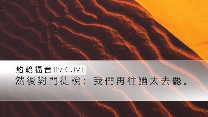 約 翰 福 音 11:7 CUVT Bible Verse Image