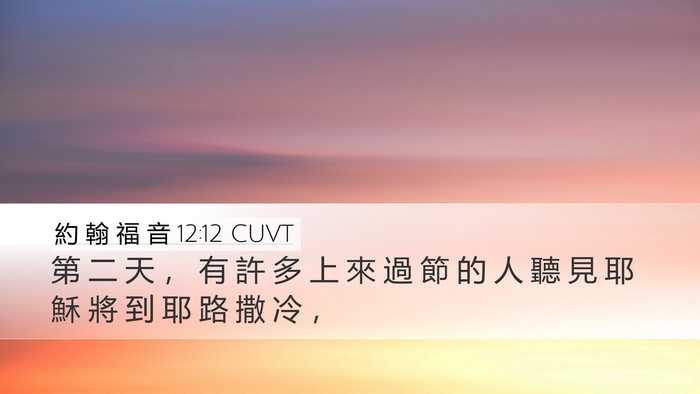 約 翰 福 音 12:12 CUVT Bible Verse Image