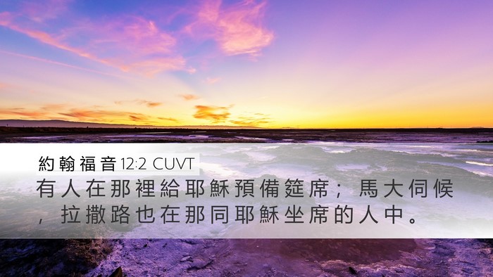 約 翰 福 音 12:2 CUVT Bible Verse Image