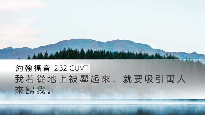 約 翰 福 音 12:32 CUVT Bible Verse Image