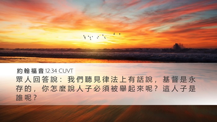約 翰 福 音 12:34 CUVT Bible Verse Image