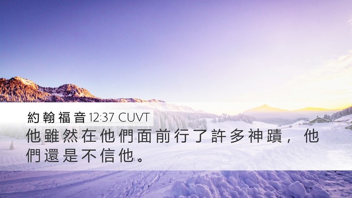 約 翰 福 音 12:37 CUVT Bible Verse Image