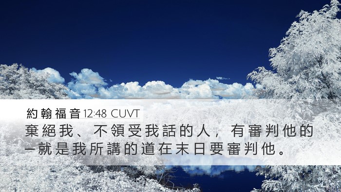 約 翰 福 音 12:48 CUVT Bible Verse Image