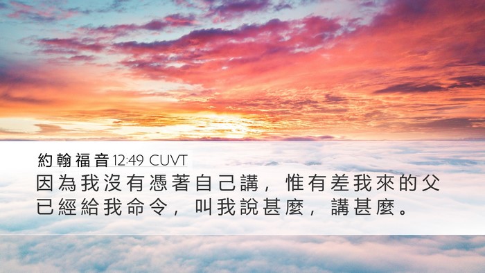 約 翰 福 音 12:49 CUVT Bible Verse Image