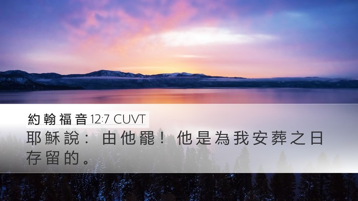 約 翰 福 音 12:7 CUVT Bible Verse Image