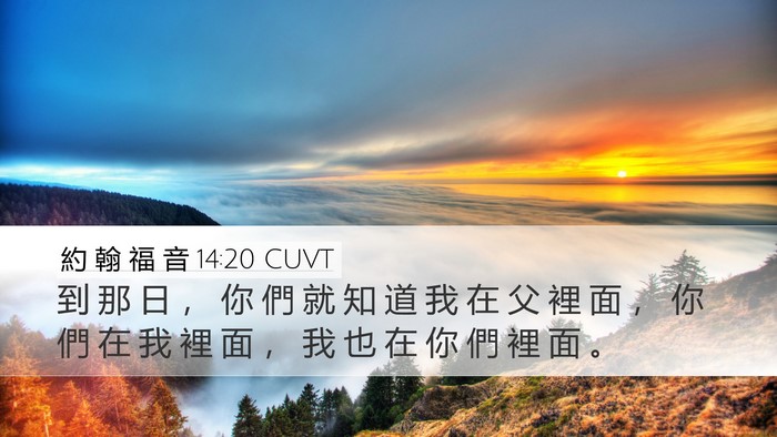 約 翰 福 音 14:20 CUVT Bible Verse Image