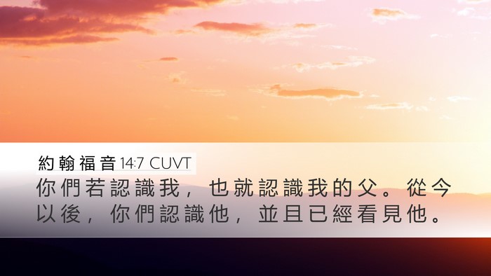 約 翰 福 音 14:7 CUVT Bible Verse Image