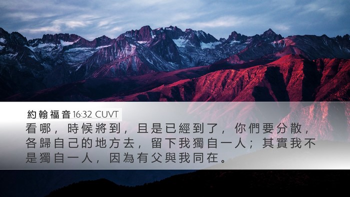 約 翰 福 音 16:32 CUVT Bible Verse Image