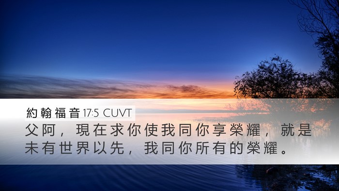 約 翰 福 音 17:5 CUVT Bible Verse Image