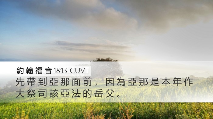 約 翰 福 音 18:13 CUVT Bible Verse Image