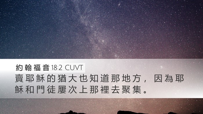 約 翰 福 音 18:2 CUVT Desktop Wallpaper - 賣 耶 穌 的 猶 大 也 知 道 那 地 方 - Desktop Bible Verse Wallpaper