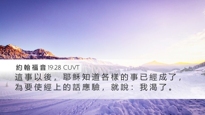 約 翰 福 音 19:28 CUVT Bible Verse Image
