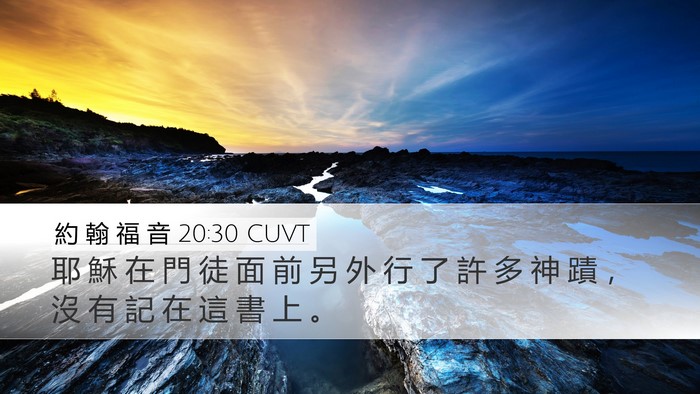約 翰 福 音 20:30 CUVT Bible Verse Image