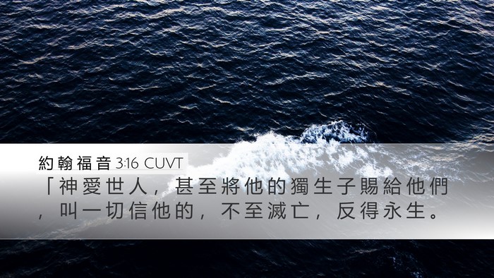約 翰 福 音 3:16 CUVT Bible Verse Image