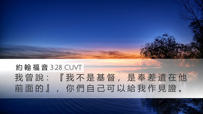約 翰 福 音 3:28 CUVT Bible Verse Image