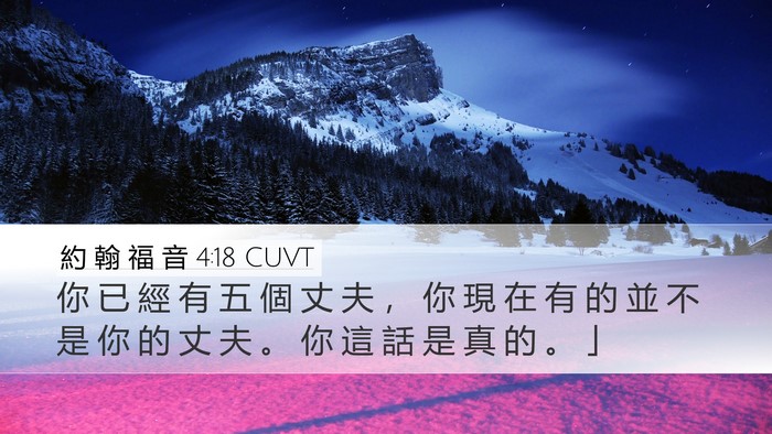 約 翰 福 音 4:18 CUVT Bible Verse Image