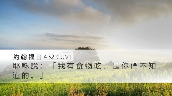 約 翰 福 音 4:32 CUVT Bible Verse Image