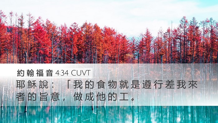 約 翰 福 音 4:34 CUVT Bible Verse Image
