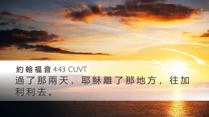 約 翰 福 音 4:43 CUVT Bible Verse Image
