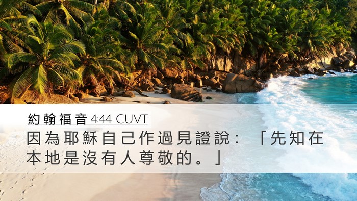 約 翰 福 音 4:44 CUVT Bible Verse Image