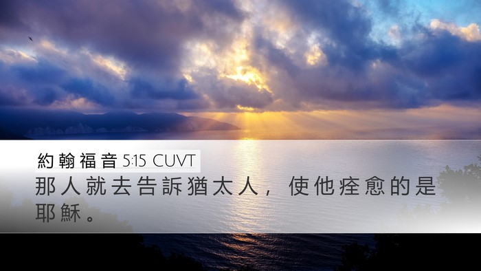 約 翰 福 音 5:15 CUVT Desktop Wallpaper - 那 人 就 去 告 訴 猶 太 人 ， 使 他 - Desktop Bible Verse Wallpaper