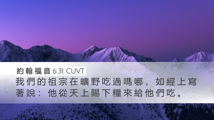 約 翰 福 音 6:31 CUVT Bible Verse Image