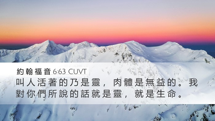約 翰 福 音 6:63 CUVT Bible Verse Image