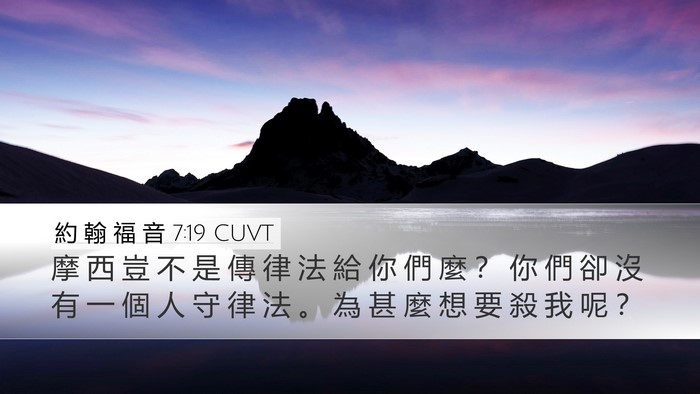 約 翰 福 音 7:19 CUVT Bible Verse Image