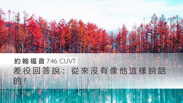 約 翰 福 音 7:46 CUVT Bible Verse Image