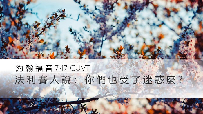 約 翰 福 音 7:47 CUVT Bible Verse Image
