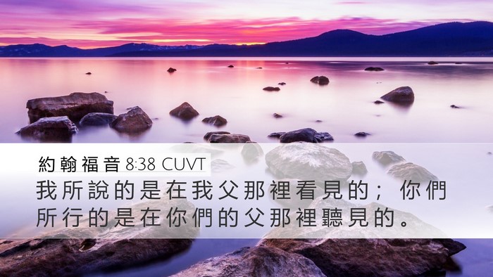 約 翰 福 音 8:38 CUVT Bible Verse Image