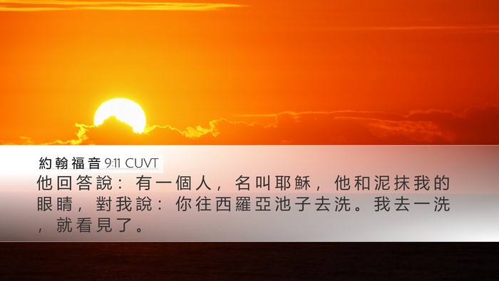 約 翰 福 音 9:11 CUVT Bible Verse Image