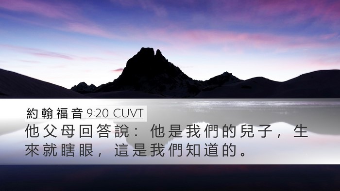 約 翰 福 音 9:20 CUVT Bible Verse Image