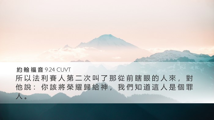 約 翰 福 音 9:24 CUVT Bible Verse Image